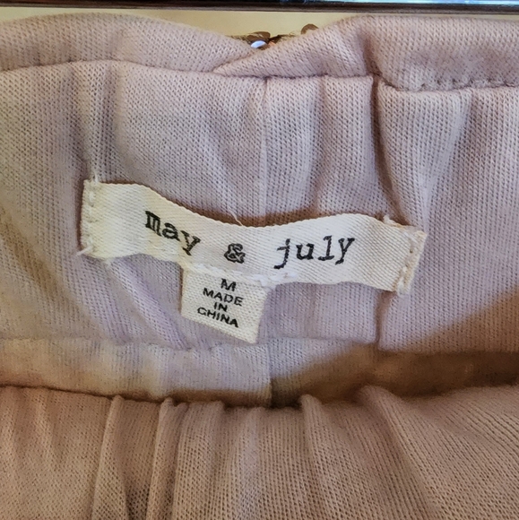 Spool no 72 champagne gold sequin joggers - Picture 2 of 3